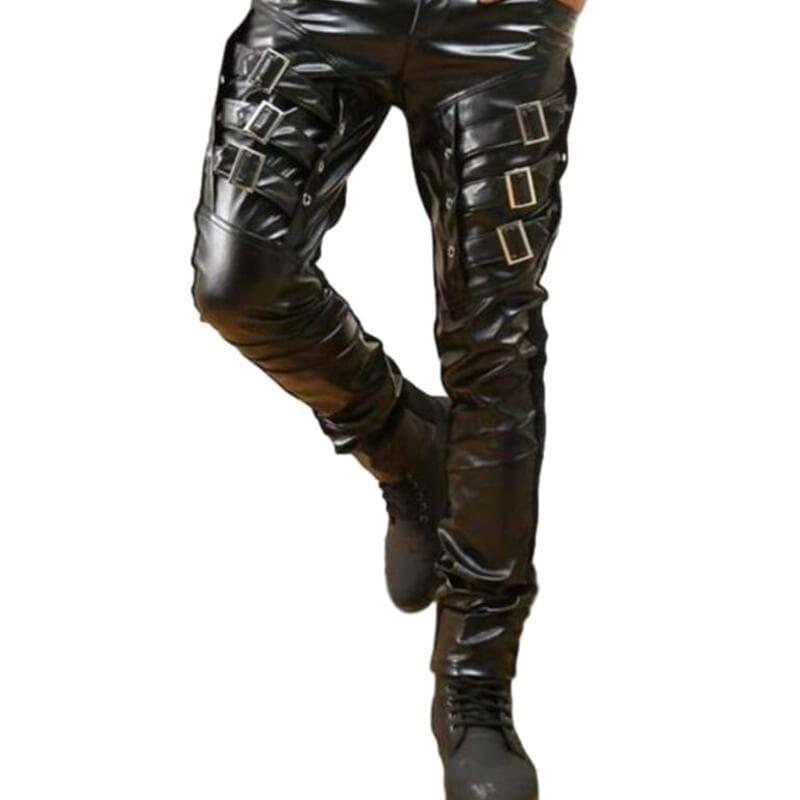 Pantalon Simili PU Gothique Homme