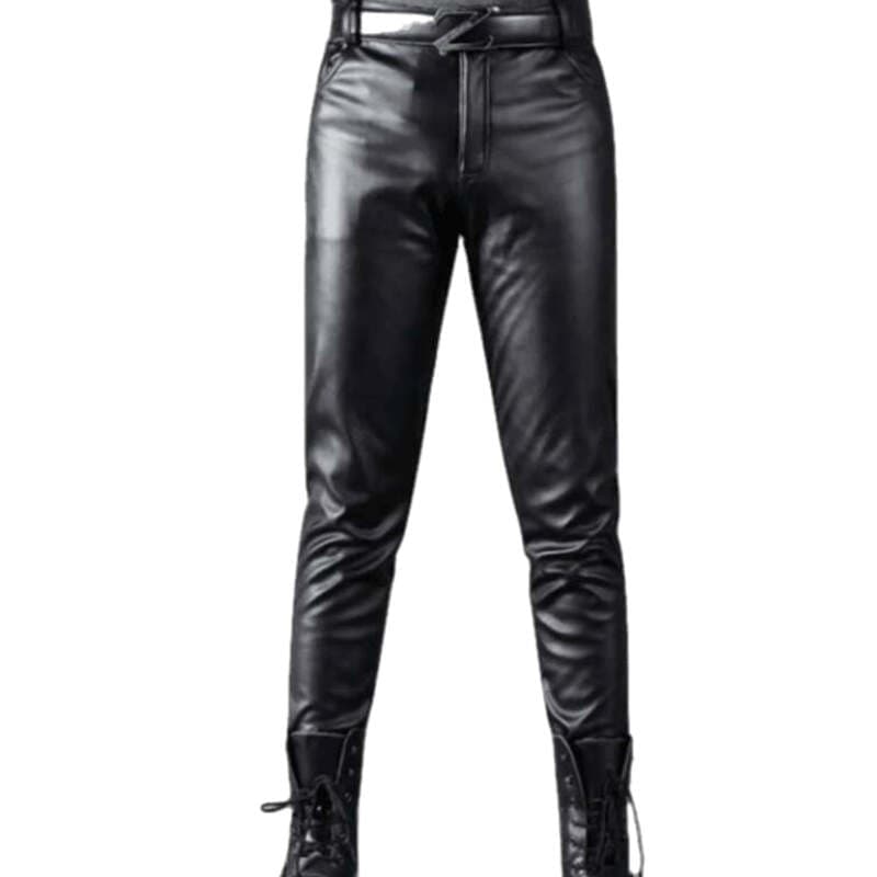 Pantalon Simili PU Noir pour Homme