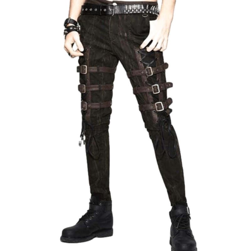 Pantalon Punk Marron