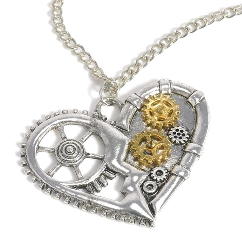 Pendentif Steampunk Coeur