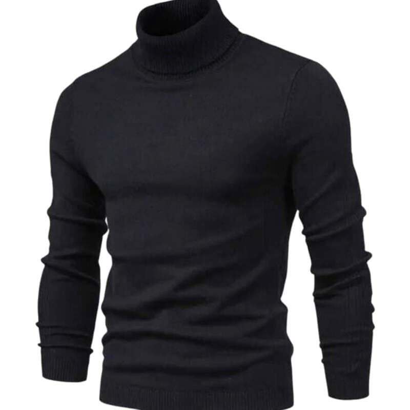 Pull Col Roulé Homme Slim