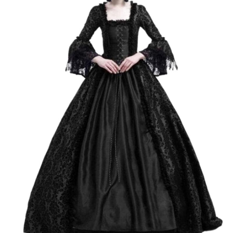 Robe Victorienne Ancienne Noire
