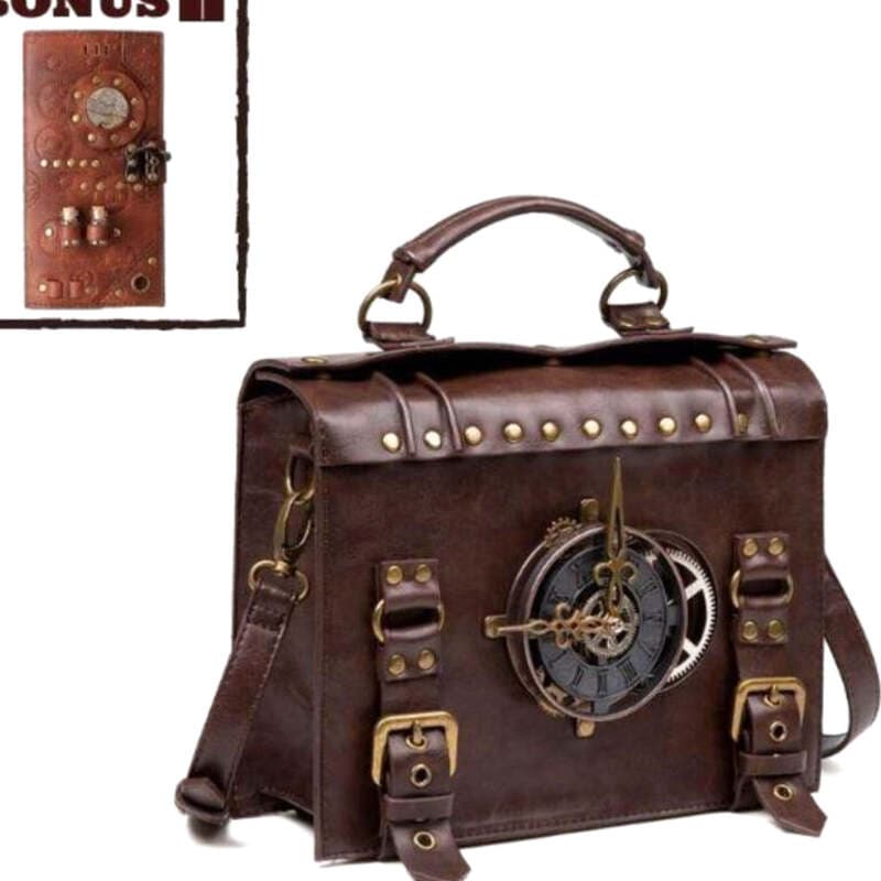 Sac Steampunk EDISON avec Portefeuille