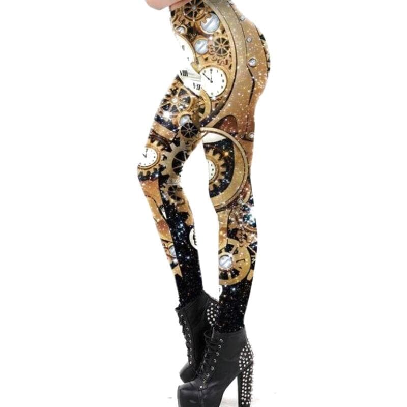 Legging Steampunk Horloge