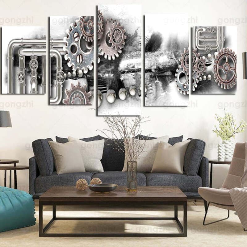 Tableau Steampunk Engrenage Industriel