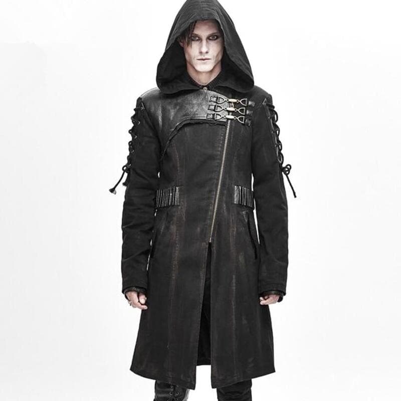 Veste Steampunk Trench Coat à Capuche