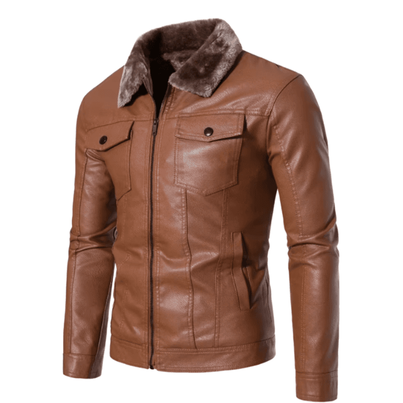 Veste Aviateur Col Fourrure Homme