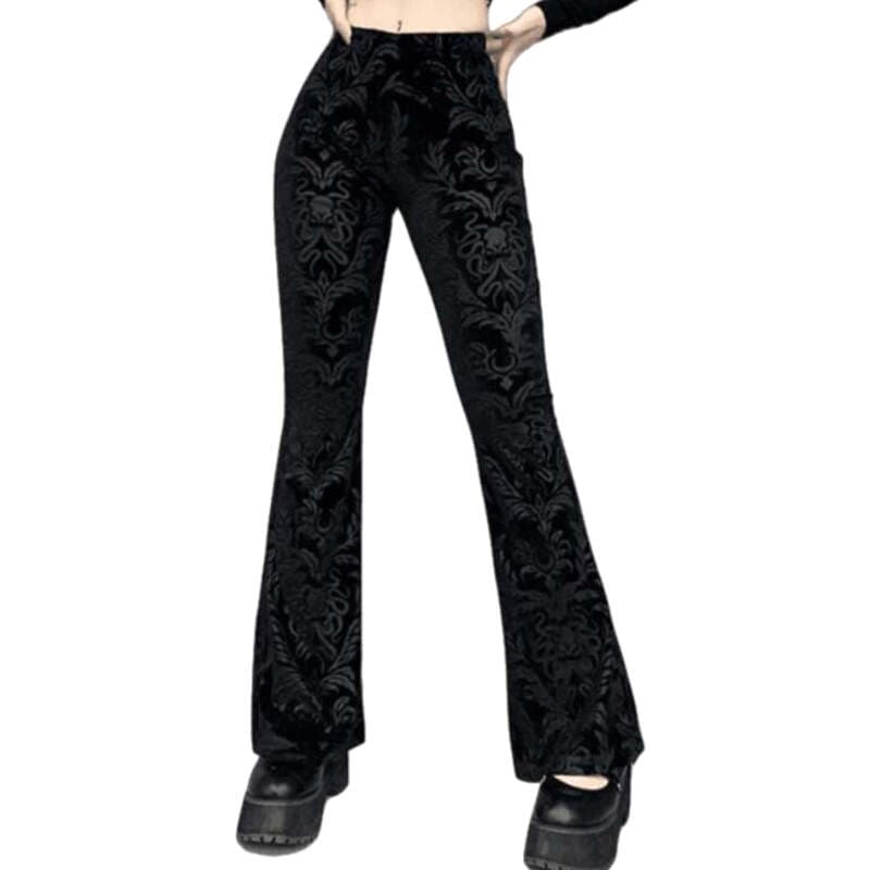 Pantalon Noir Gothique Femme